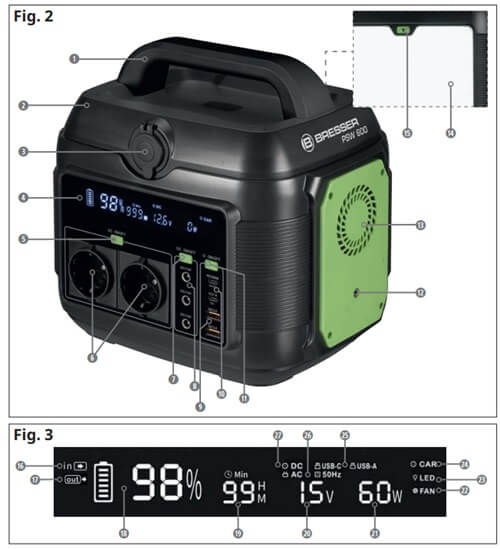 3810015 - Batterie Bresser 600 W